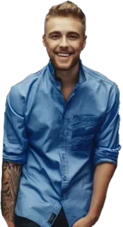 😄 b0032805 ผู้ชาย, ภาพเหมือน, บุคคล, ลำลอง, ยิ้ม telegram sticker