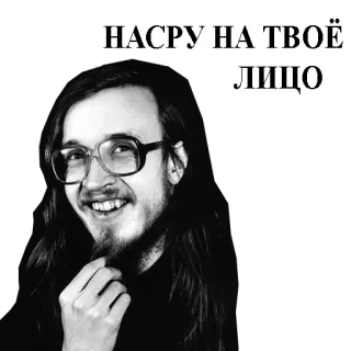 😒 ba5908cb НАСРУ НА ТВОЁ ЛИЦО beleidigend, russisch, gesicht, beleidigung telegram sticker