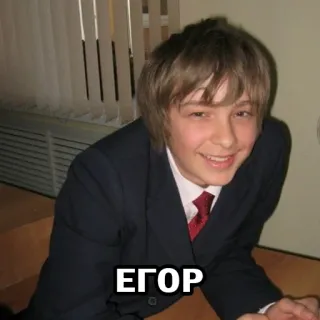 🏳️‍🌈 2656e5e4 ЕГОР портрет, мальчик, костюм, галстук, имя, Егор telegram sticker