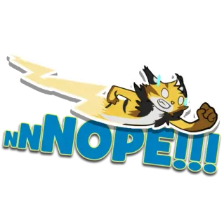 😱 0e544231 n NOPE!!! нет, кот, мультфильм, выражение, смешно, молния, отказ telegram sticker