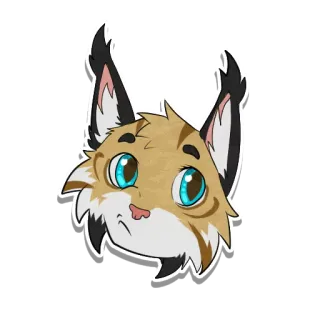 😐 2065bd5b кошка, животное, наклейка, млекопитающее, милый, портрет, питомец, пушистый telegram sticker