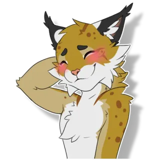 😅 3144bad0 рысь, кот, животное, стикер, пушистый, мультфильм telegram sticker
