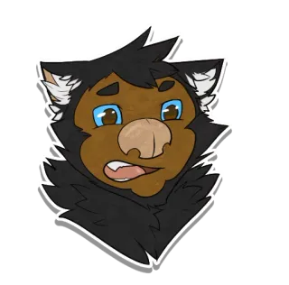 😯 315e4daf Фурри, Антро, Персонаж, Цифровое искусство, Стикер telegram sticker