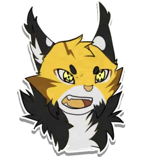 😡 3d0f7efb кот, пушистый, животное, мультфильм, злой, кошачий telegram sticker