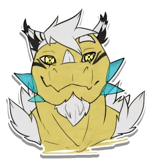 😏 5889b23a ящерица, дракон, пушистый, антро, рептилия, мультфильм, персонаж telegram sticker