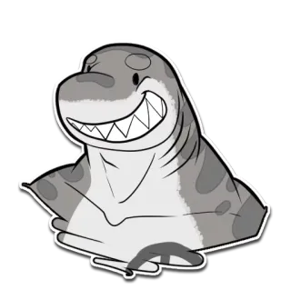 😆 8f412d46 акула, мультфильм, животное, морское существо, рыба, иллюстрация telegram sticker