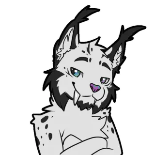 😏 a20a1663 Фурри, Животное, Антропоморфный, Рысь, Мультфильм, Персонаж telegram sticker