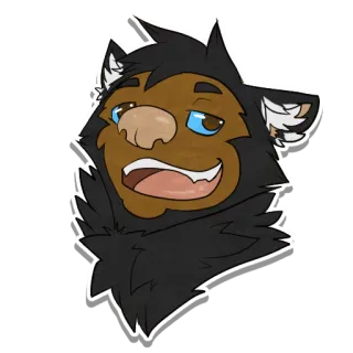 😏 b3050200 Фурри, Антропоморфный, Животное, Персонаж, Мультфильм, Иллюстрация, Цифровое искусство telegram sticker