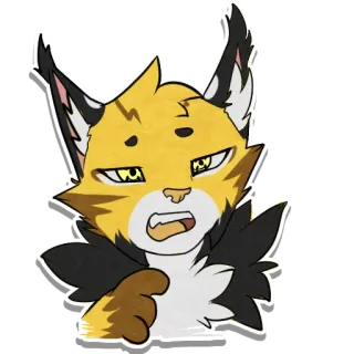 😦 c5797694 кот, животное, пушистый, мультфильм, персонаж, стикер telegram sticker