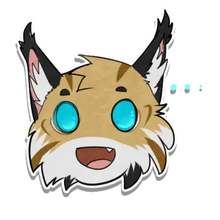 😃 ffd36d8c ... животное, кошка, лицо, наклейка, мультфильм telegram sticker