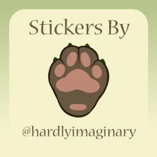 😬 82b84e49 Stickers By @hardlyimaginary stickers, paw, animal, cute, design, art telegram sticker