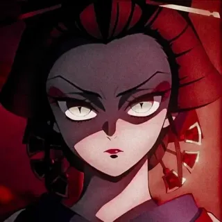 🌟 111c0f51 Daki Demon Slayer Anime, Demon Slayer, Daki, Schurk, Rood, Personage, Manga telegram sticker