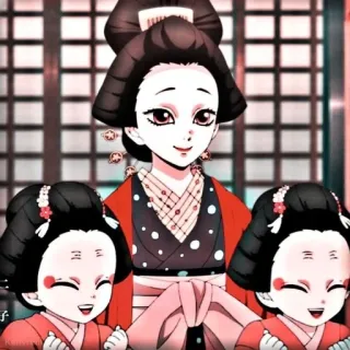 🌟 90f70412 Daki Demon Slayer Anime, Demon, Kimono, Japans, Personage, Cartoon telegram sticker