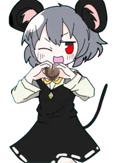 ❤️ 0d136417 мышь, аниме, мультфильм, милый, чиби telegram sticker