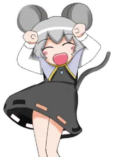 🥳 2fcb1633 аниме, мышь, мультфильм, милый telegram sticker