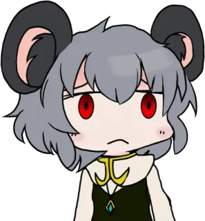 😞 567a603c Аниме, Мультфильм, Мышь, Животное, Персонаж, Милый telegram sticker