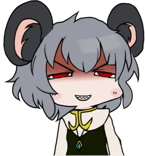 😈 7f2ff2c4 Аниме, Мышь, Мультфильм, Персонаж, Злой telegram sticker