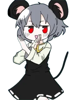 🙅‍♂️ 8d600b99 Аниме, Мультфильм, Мышь, Персонаж, Милый, Чиби telegram sticker