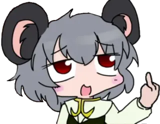 🖕 b320527a Аниме, Мультфильм, Мышь, Средний палец, Грубый telegram sticker