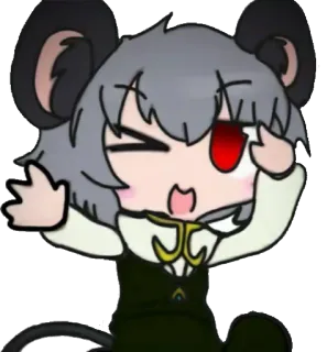 😏 ec4948ab Аниме, Мультфильм, Чиби, Мышь, Персонаж telegram sticker