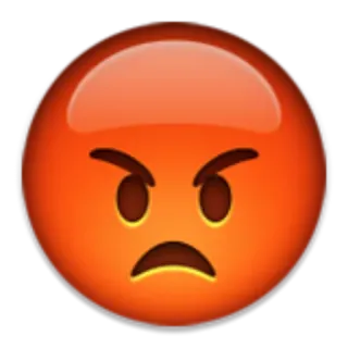 😡 086e76bb 生气, 表情符号, 脸, 红色, 愤怒, 沮丧, 受挫 telegram sticker