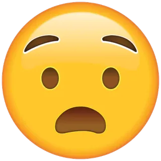 😧 143f25d2 表情符号, 脸, 悲伤, 表情, 沮丧, 黄色 telegram sticker