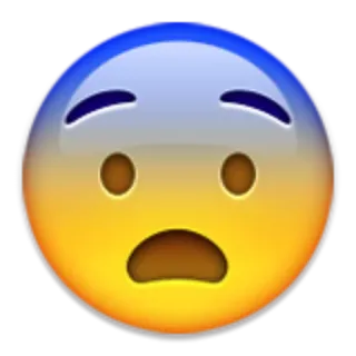 😨 2e5509da 表情符号, 担心, 震惊, 害怕, 焦虑, 担忧, 表情 telegram sticker