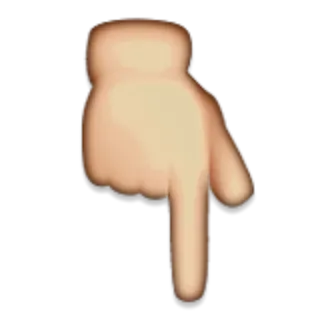 👇 403262a7 向下指, 方向, 手, 表情符号 telegram sticker