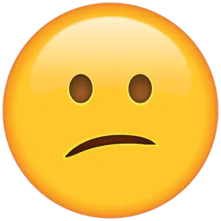 😕 4c5a39c4 表情符号, 难过, 不开心, 情绪, 感觉 telegram sticker