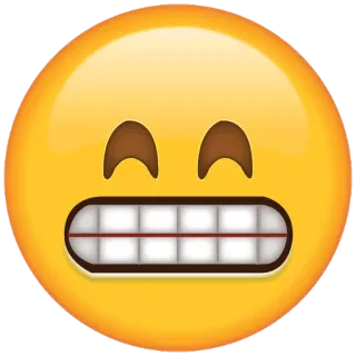 😬 f83e33bd 表情符号, 脸, 微笑, 咧嘴笑, 牙齿 telegram sticker