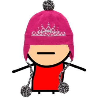 ❄ 05421ef9 dessin animé, personnage, bonhomme allumette, chapeau, pompon, couronne whatsapp sticker