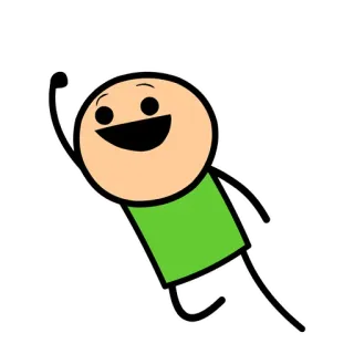 🚶 10a8d725 bonhomme allumette, dessin animé, joyeux, Cyanide and Happiness, sauter, animation whatsapp sticker