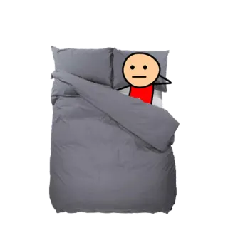 💤 1cfb1531 lit, sommeil, dessin animé, personne, repos, détente whatsapp sticker