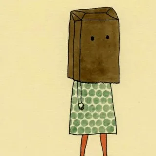 🙃 72a98bdb Sac en papier, Robe, Abstrait, Illustration, Figure, Dessin whatsapp sticker