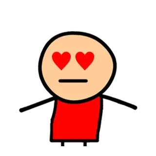 😍 e12fd7f0 amour, yeux en coeur, dessin animé, émotion, joyeux whatsapp sticker