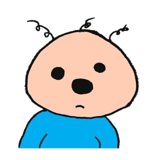 🙄 e9434cc8 dessin animé, personnage, illustration, mignon whatsapp sticker