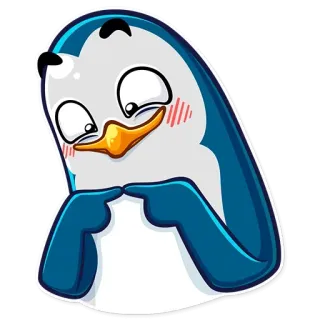 😅 f9c95096 pingouin, mignon, dessin animé, animal, oiseau whatsapp sticker
