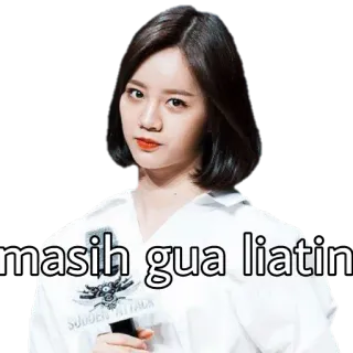 🙃 31ead32b masih gua liatin Frau, Person, Indonesisch, Porträt telegram sticker