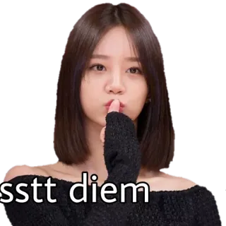 🤐 94ee41a7 sstt diem Frau, Psst, Finger, Ruhe, Stumm telegram sticker