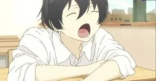 ⬛️ 6fc63be7 Anime, Menguap, Bosan, Tidur, Pelajar, Sekolah, Kelas telegram sticker