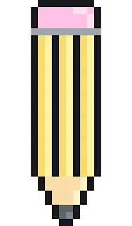 ✏ 32486f16 鉛筆, ピクセルアート, 描画, 書き込み, 文房具, 教育 telegram sticker