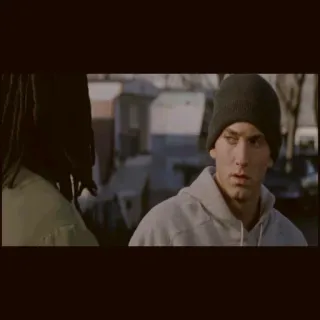 😒 737736f4 Eminem 8 Mile Eminem, แร็ปเปอร์, ภาพยนตร์, 8 Mile, เพลง, ฮิปฮอป telegram sticker