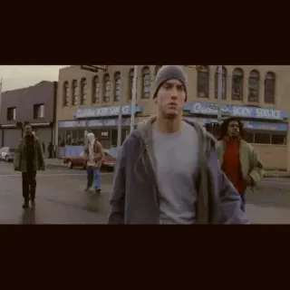 😠 825afee9 Eminem 8 Mile Eminem, 8 Mile, แร็ป, ภาพยนตร์, ดีทรอยต์ telegram sticker