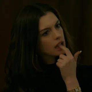 〰 30909859 donna, dito, faccia, persona telegram sticker