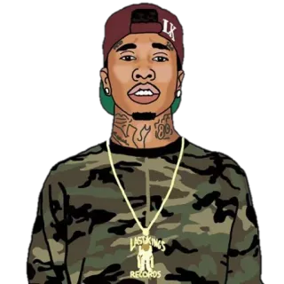 ☠ f3cdac93 LAST KINGS LPC RECORDS người đàn ông, hình vẽ, chân dung, tác phẩm nghệ thuật, người, phim hoạt hình telegram sticker