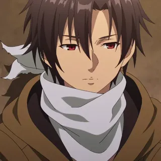 💫 a616405a アニメ, 男性, キャラクター, 茶髪, マフラー telegram sticker