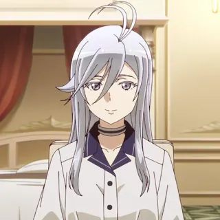 💎 210888a8 อนิเมะ, ตัวละคร, ผู้หญิง, ผมยาว, ผมสีเงิน telegram sticker