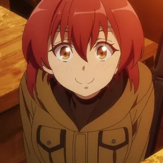 💎 92f5be65 อนิเมะ, ผมแดง, ผู้หญิง, ยิ้ม telegram sticker