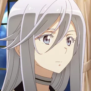💎 bed14871 อนิเมะ, ผู้หญิง, ผมสีเงิน, ตัวละคร telegram sticker