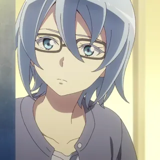 💎 d23817b4 อนิเมะ, ผู้หญิง, แว่นตา, ตัวละคร telegram sticker